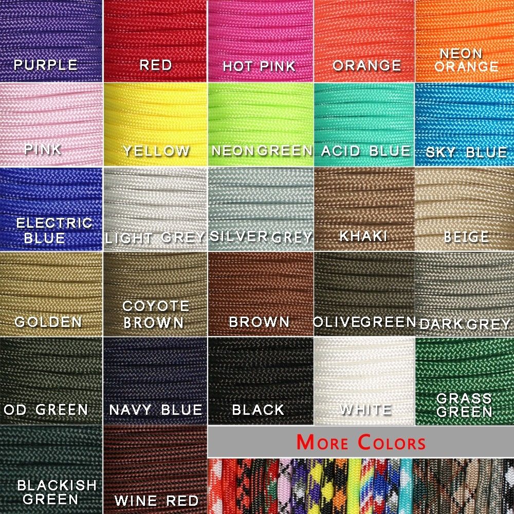 Paracord 550 Feet - 1 Chiếc 100FT 27 Màu 550