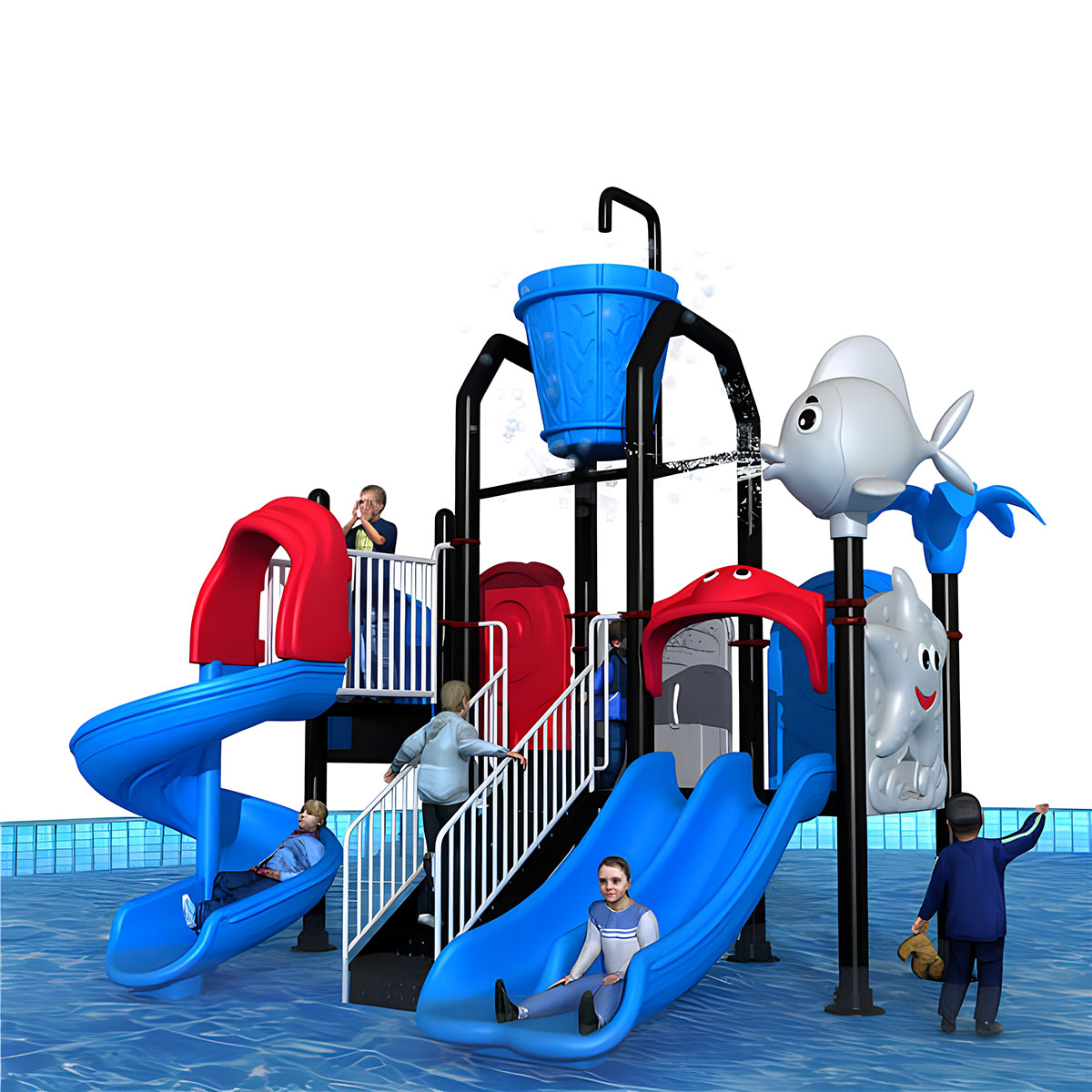 Outdoor Adventure Resorts - Commercial Aquatic Adventure Kids Water Slide