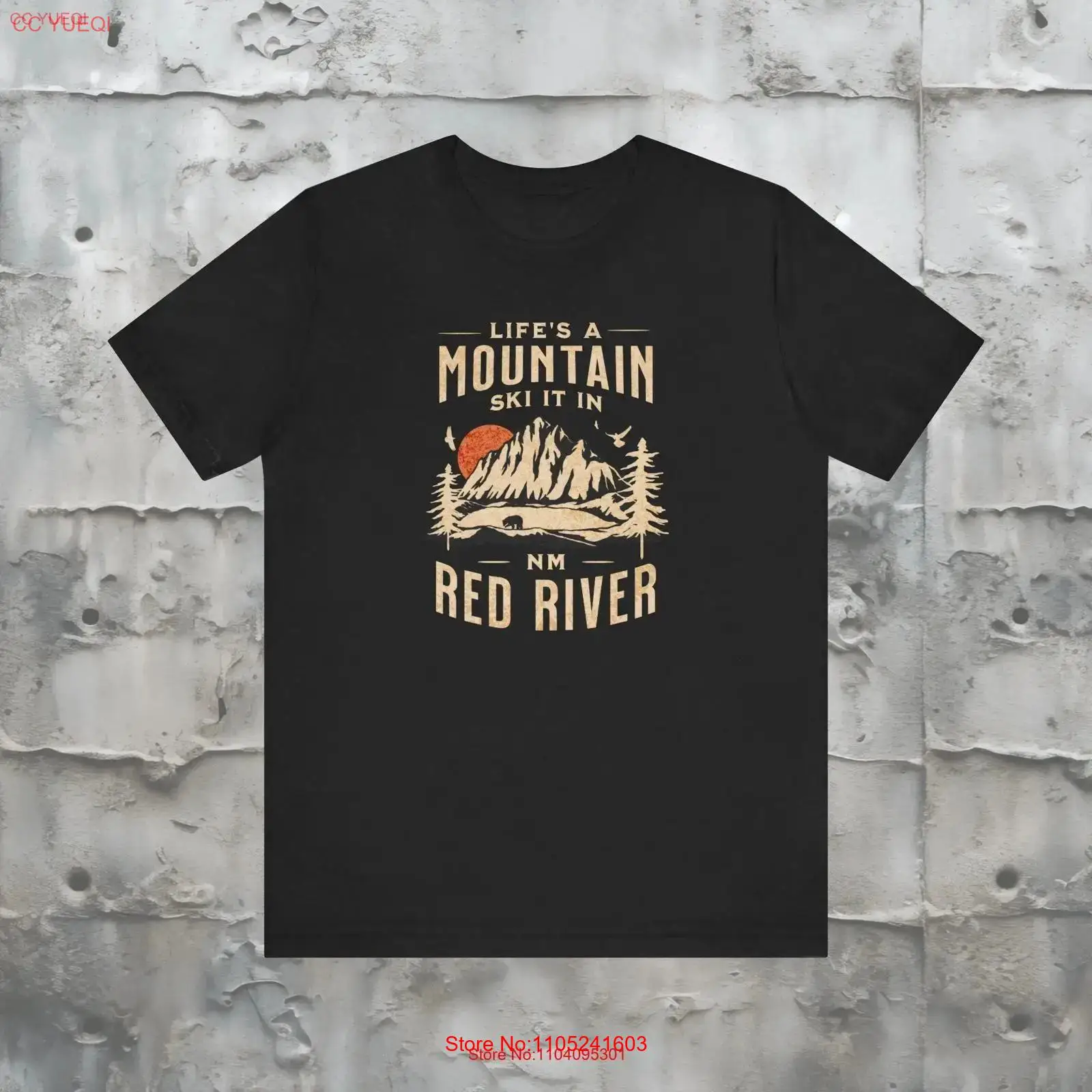 Outdoor Adventure Resorts - Mountain Skiing T Shirt Red River