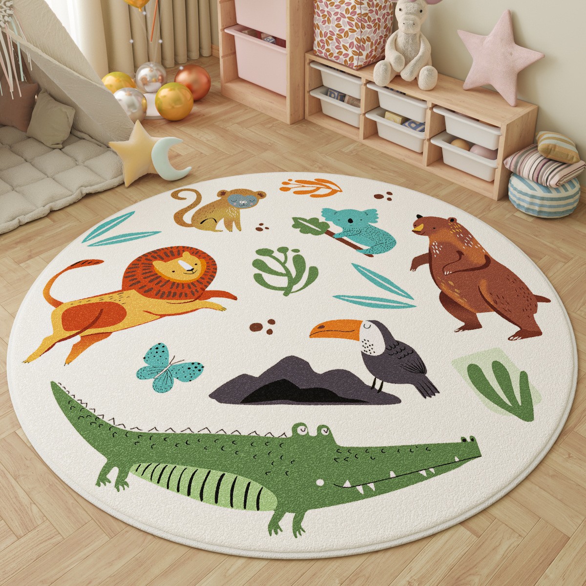 Fun in the Park Kids Round Rug - đánh giá và giá Outdoor Adventure For Kids