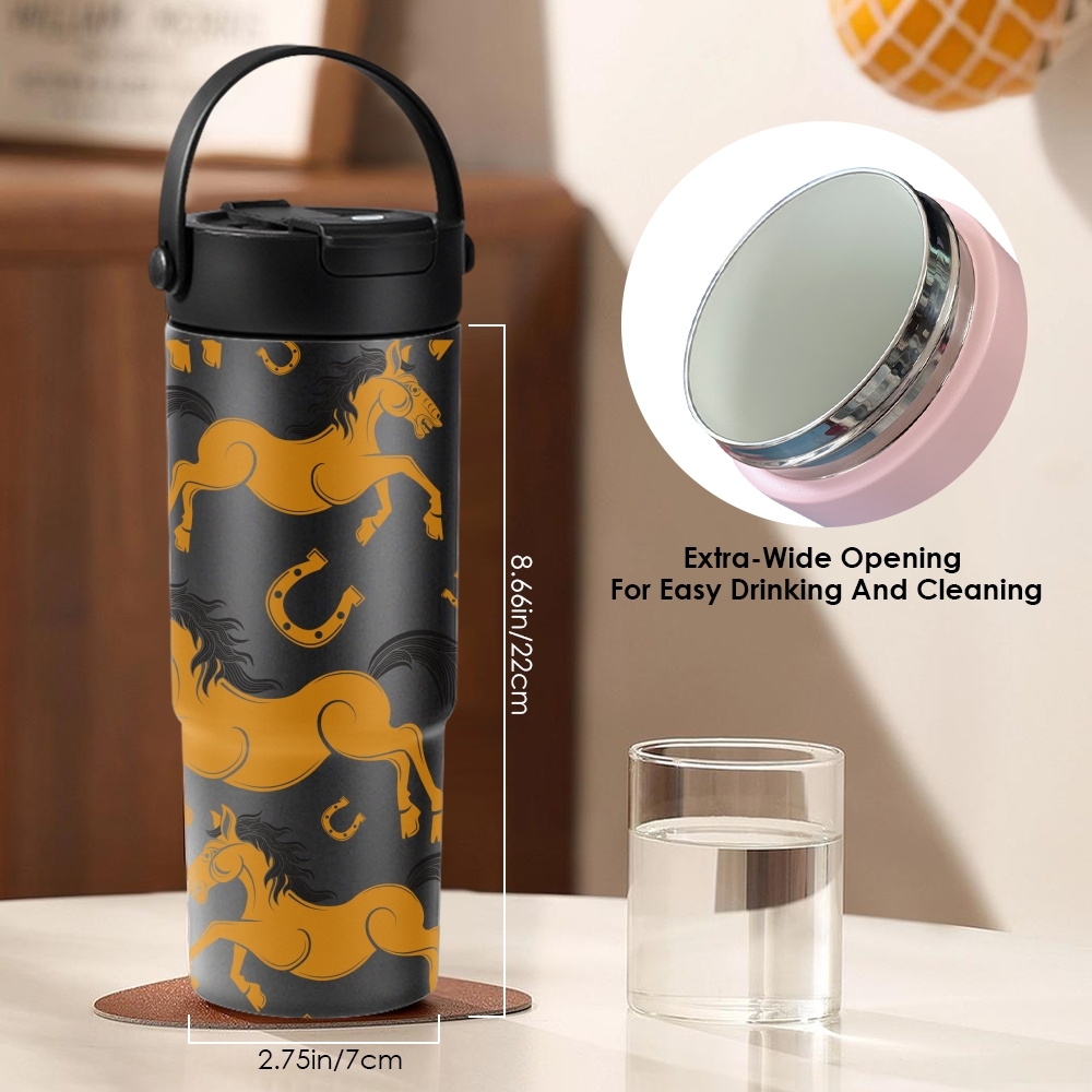 Horse Pattern Vacuum Flasks 70 - đánh giá và giá Water Filter Straw