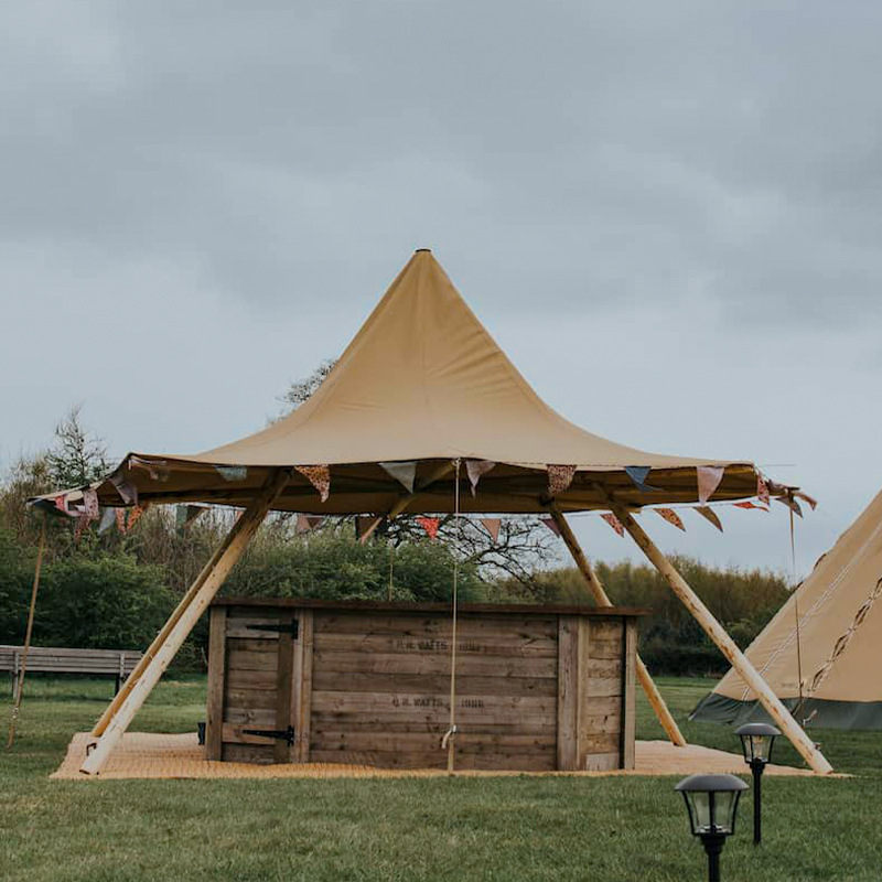 Double Layer Solid Wood Tent,  - đánh giá và giá Outdoor Adventure Resorts
